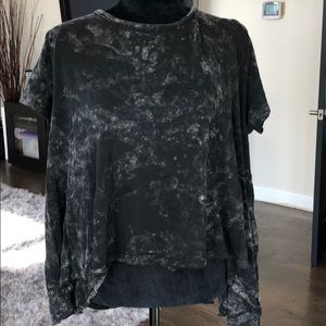 Black acid washed free People top.